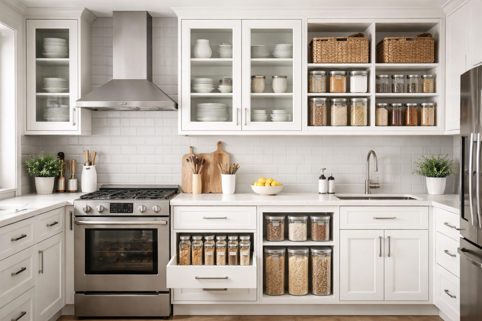 Düzenli mutfak organizasyonu