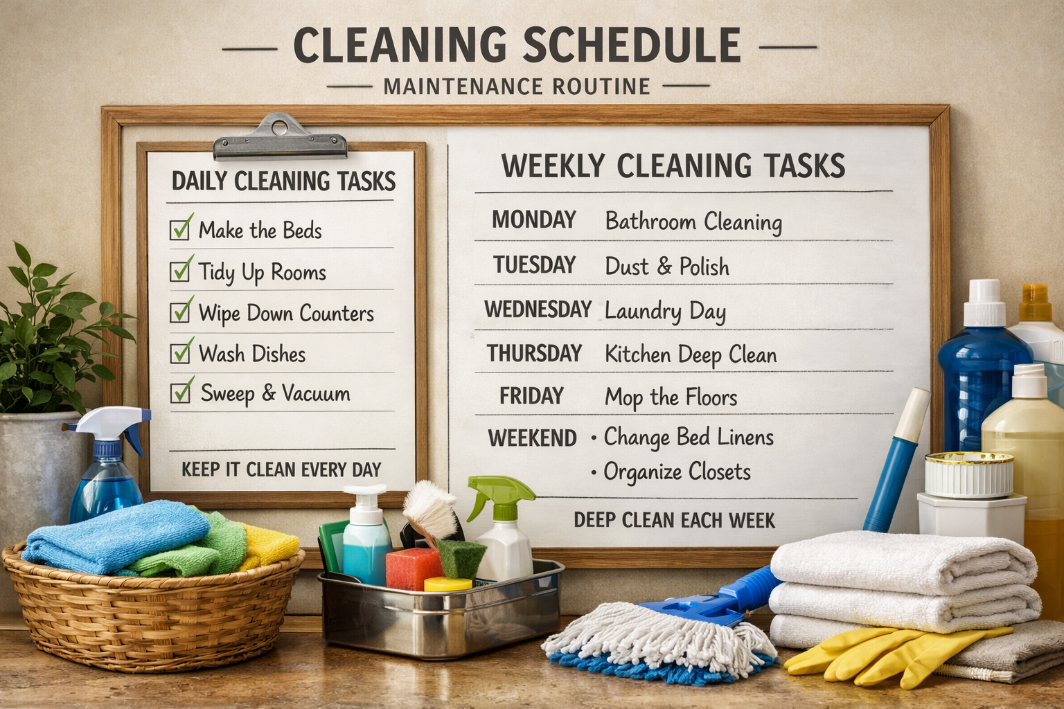 Temizlik rutinleri görseli